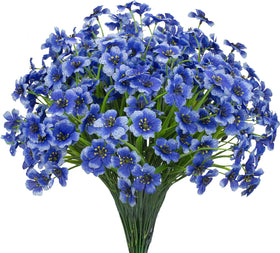 Gamity 15 bundles blue outdoor silk flowers for lasting garden color