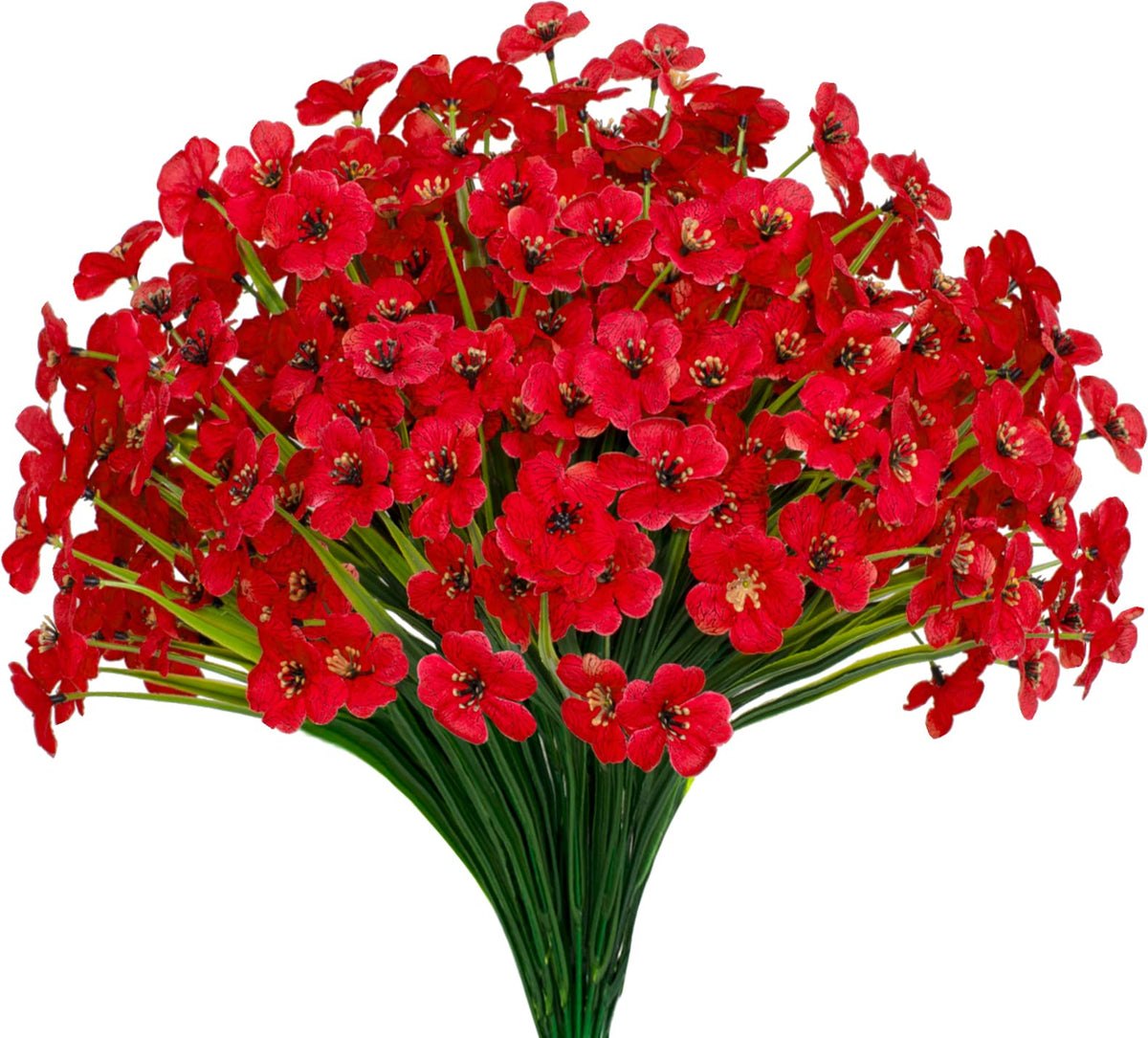 Gamity 15-stem red outdoor daffodils bundle for porch decor
