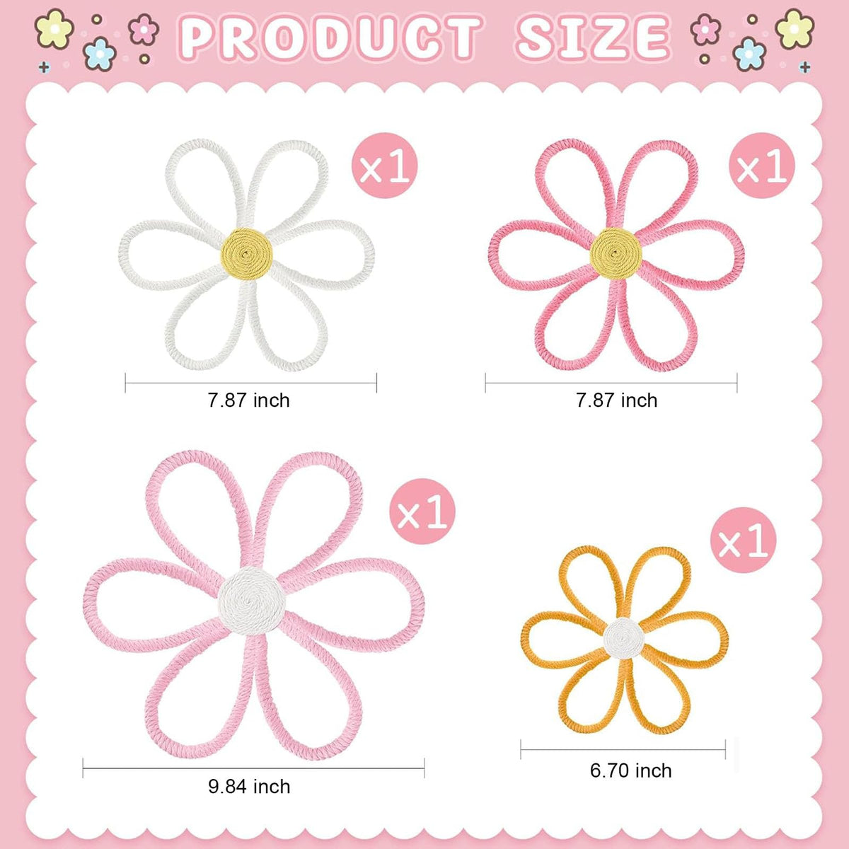 Ganeen daisy wall art in boho style enhances nurseries with warm, inviting color and depth.