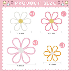 Ganeen daisy wall art in boho style enhances nurseries with warm, inviting color and depth.
