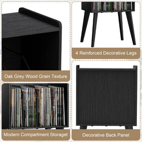 Gannyfer space-saving design fits small rooms while housing the turntable