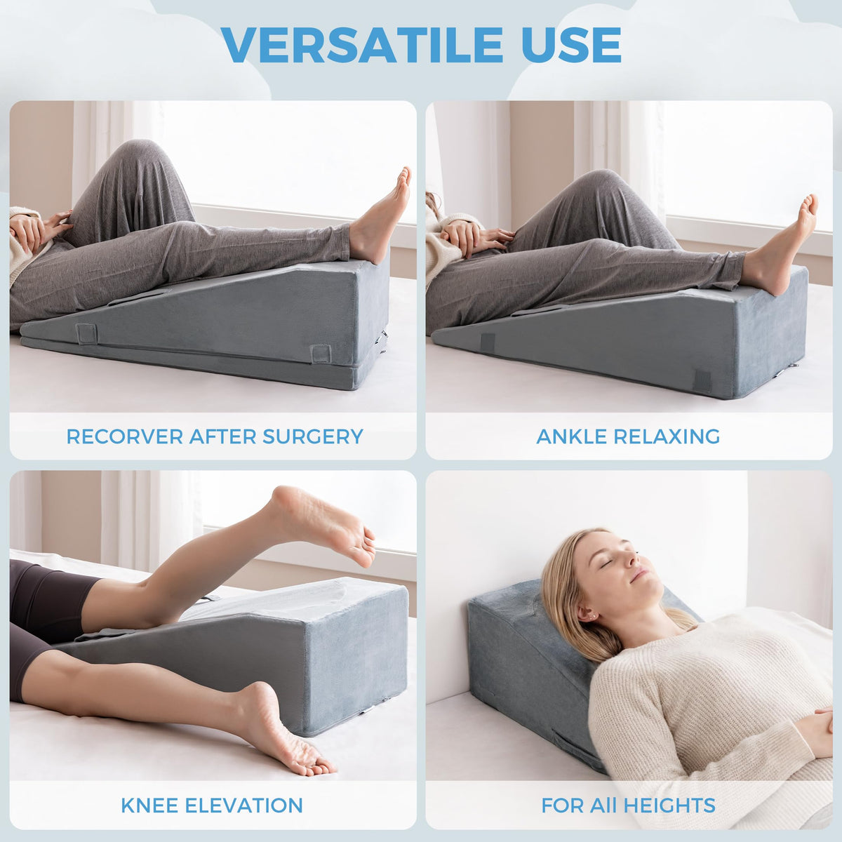 Ganondorf leg elevation pillow bed setup ready for home recovery