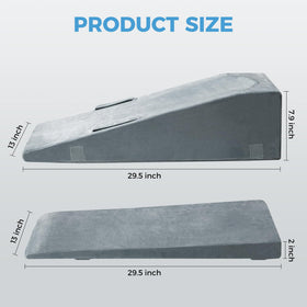 Ganondorf leg elevation pillow side view demonstrates stable, ergonomic cradle