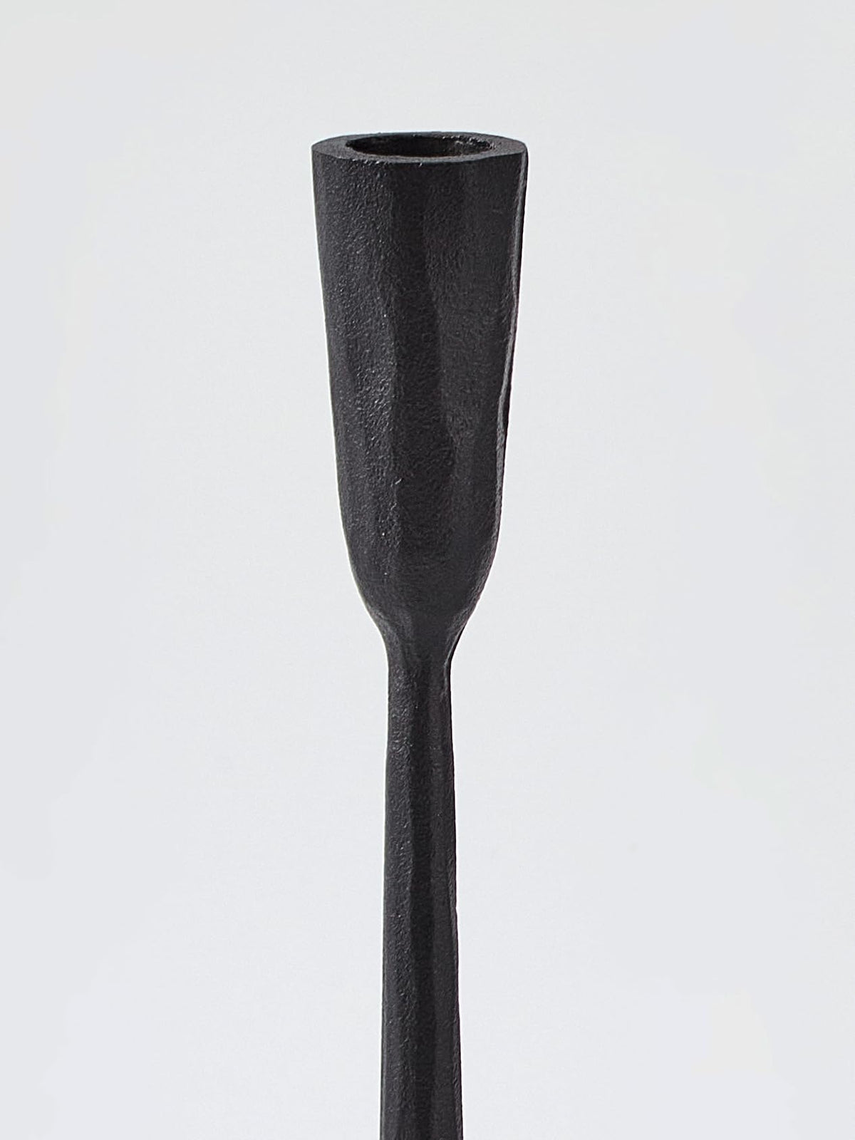 Ganwu glossy black wrought iron candlesticks offer bold, enduring style