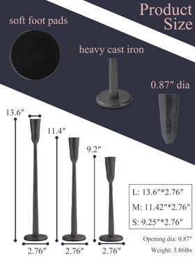 Ganwu heavy base candle holders with solid weight for safe, stable display