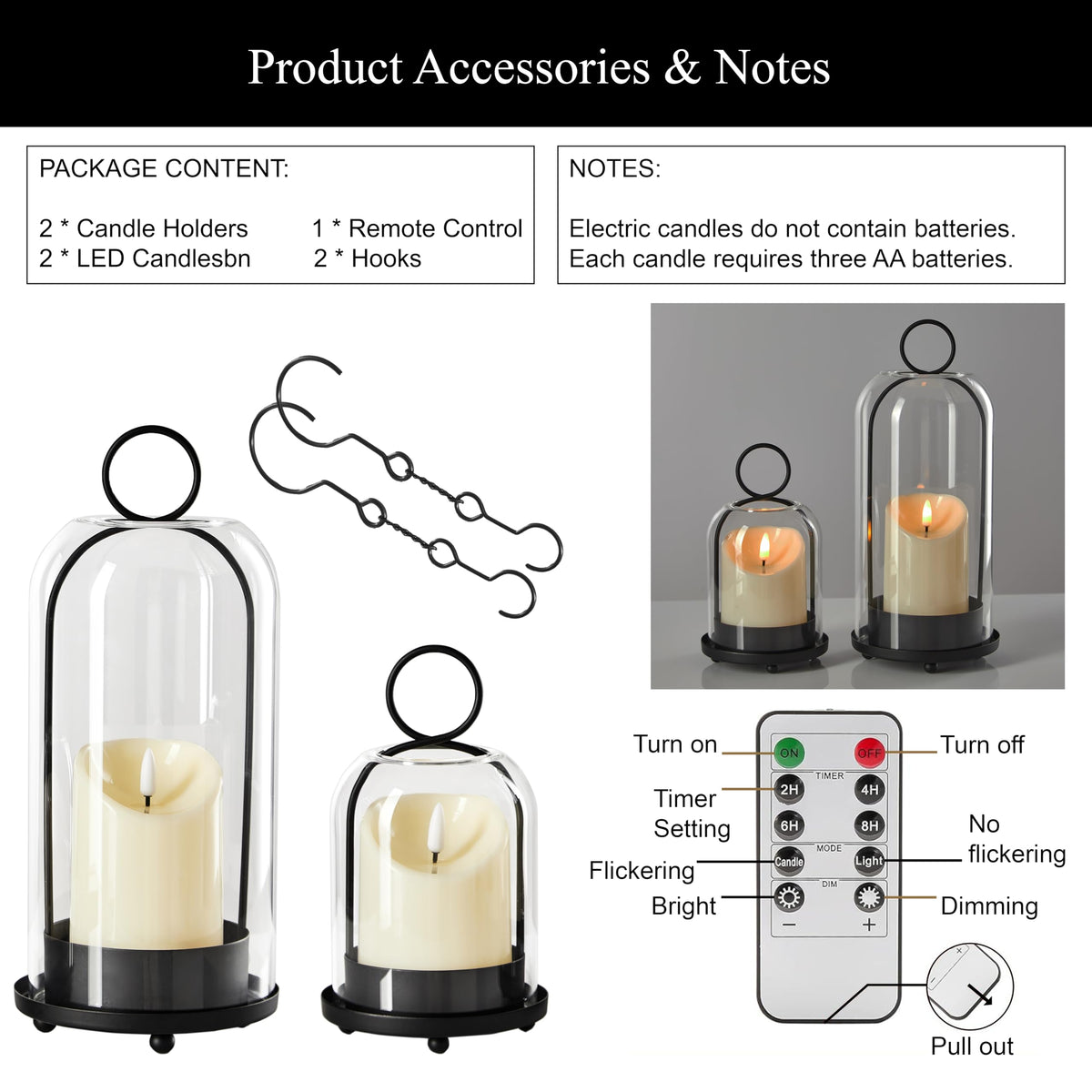 Ganwu brass-base candle holder fits pillar candles for versatile displays