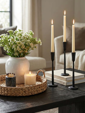 Ganwu taper candle holders on dining table create intimate centerpiece ambiance