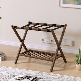 GAOHAPY luggage rack with polished edges protects bags and cleans easily