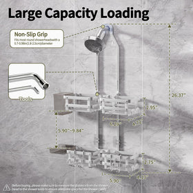 GAOKASE hand-shower slot keeps hose aligned for easy use.