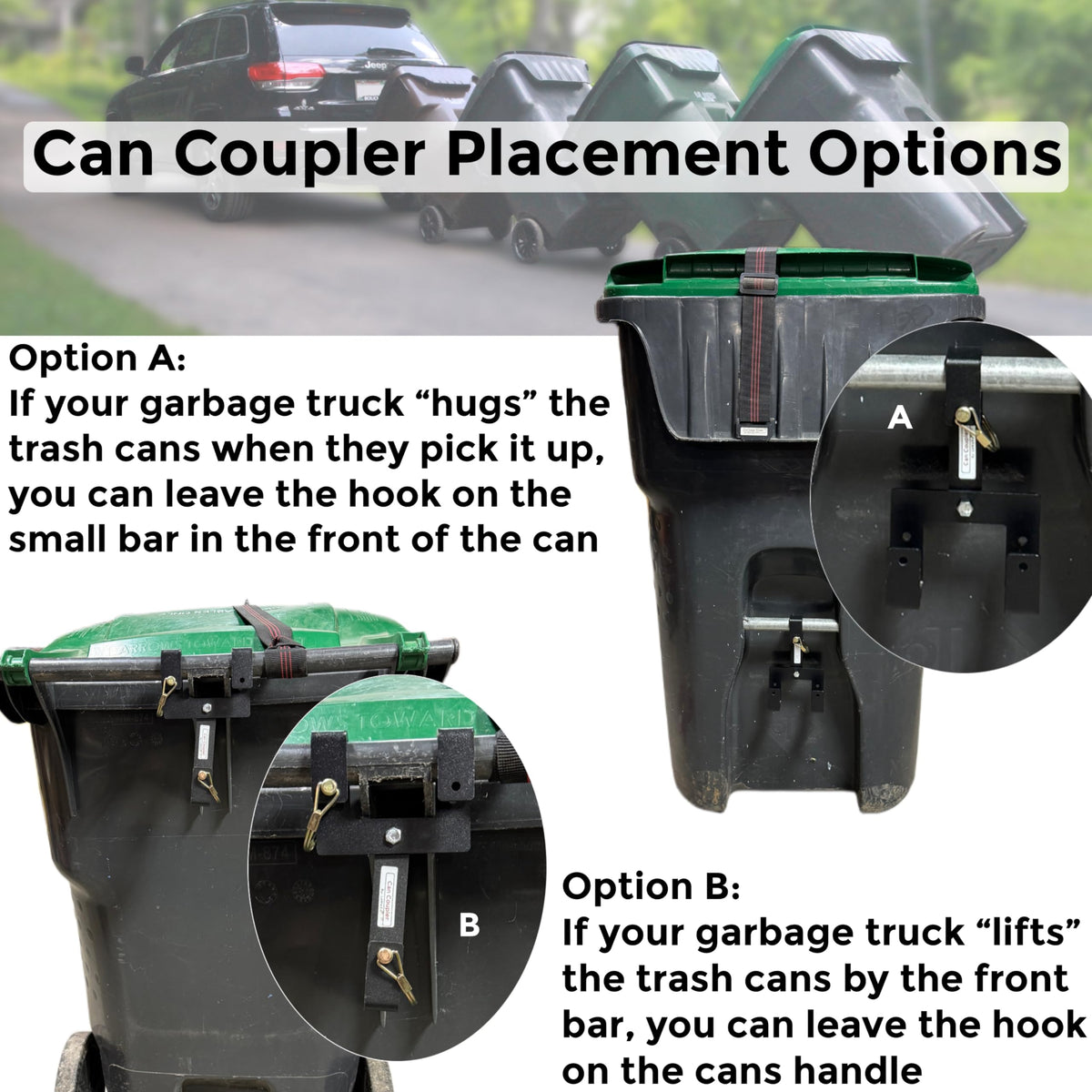 Garbage Commander durable design backed by a one-year warranty