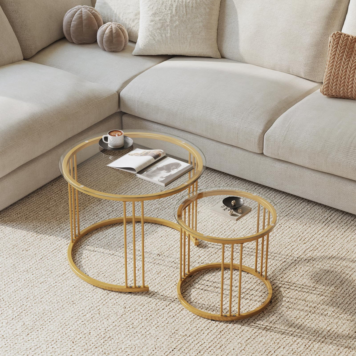 Garden 4 you larger and smaller nesting tables side by side