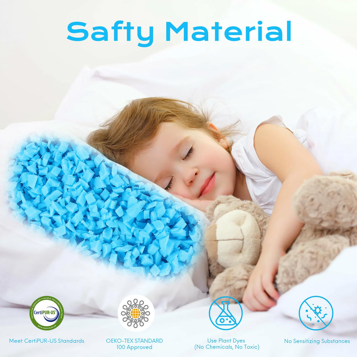 Garifon pillow filling with cooling gel technology for breathable comfort