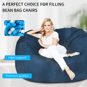 Garifon shredded memory foam filler adapting to seating curves for soft, even support.