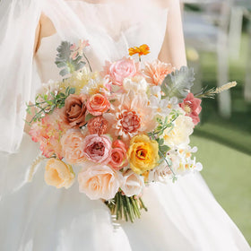 Garisey silk arrangements brighten Christmas decor with realistic blooms
