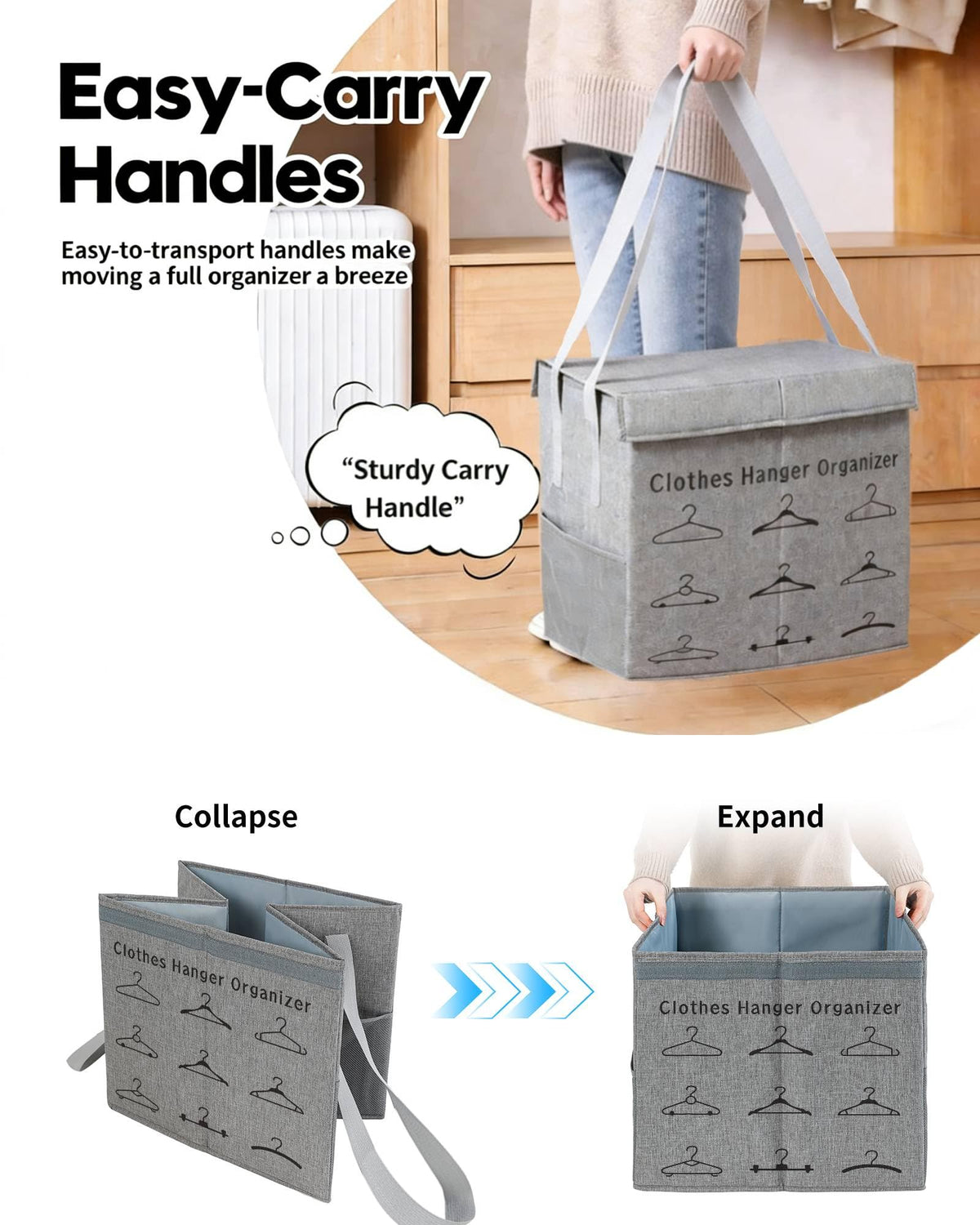 Garlloupath fold-flat design saves closet space when empty.