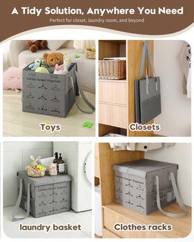 Garlloupath versatile hanger organizer stacker for laundry room use.