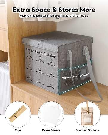 Garlloupath side-pocket adds space for clothespins and dryer sheets.