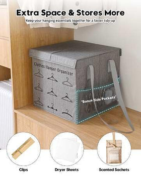 Garlloupath side-pocket adds space for clothespins and dryer sheets.