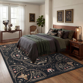 Garvee 5x7 washable rug with low pile for quick cleanups.