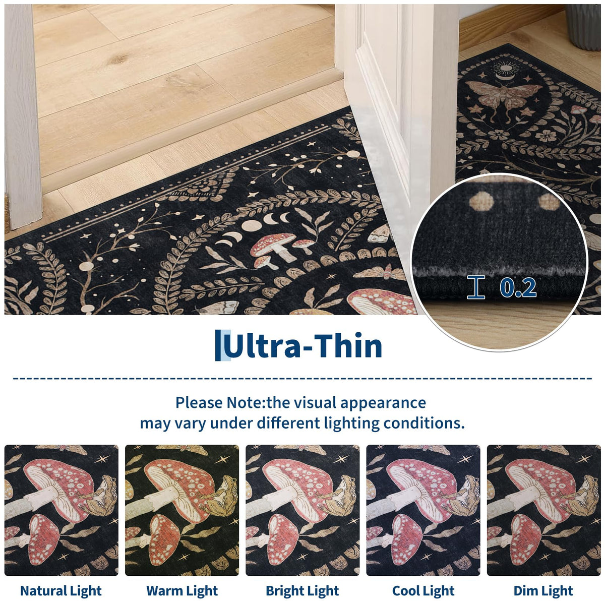 Garvee Animal-print rug soft texture is gentle under bare feet.