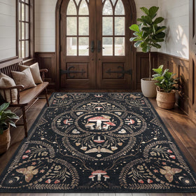 Garvee Gothic rug adds cozy decor to bedrooms and offices.