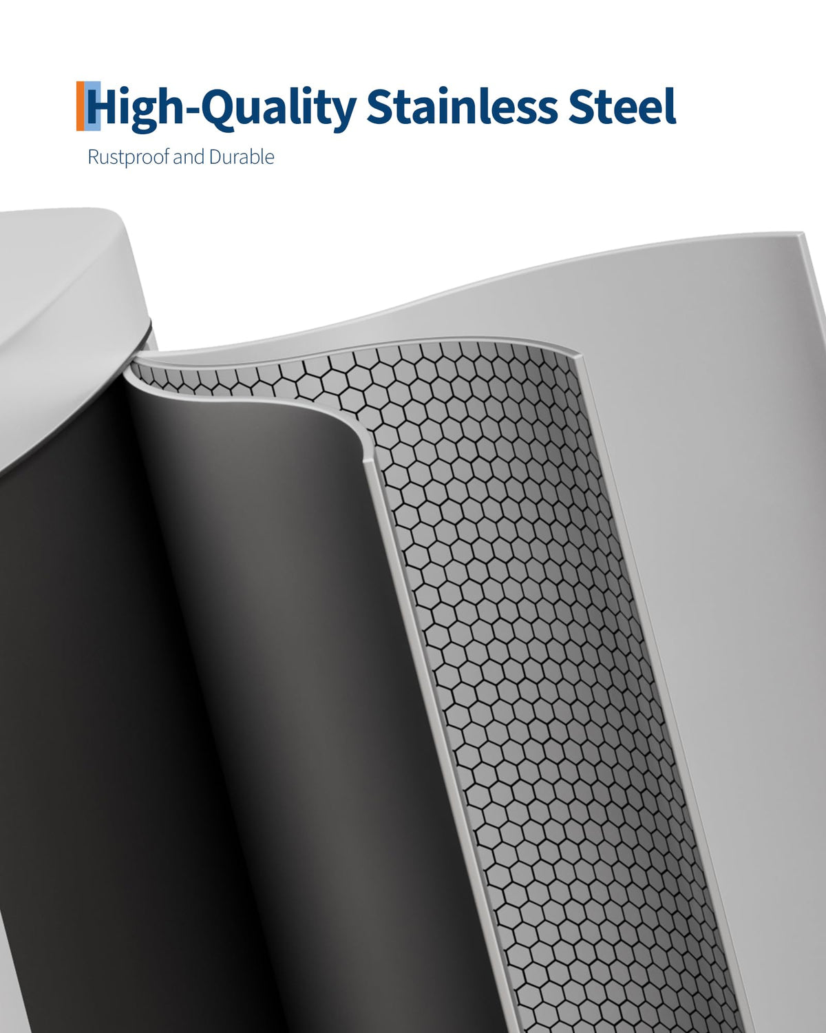 Garvee soft-close lid operates quietly during busy kitchen tasks.