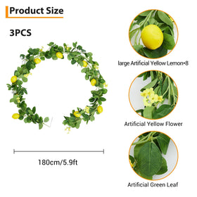 Garvee spring greenery vines with lemons ideal for table centerpieces and mantles.