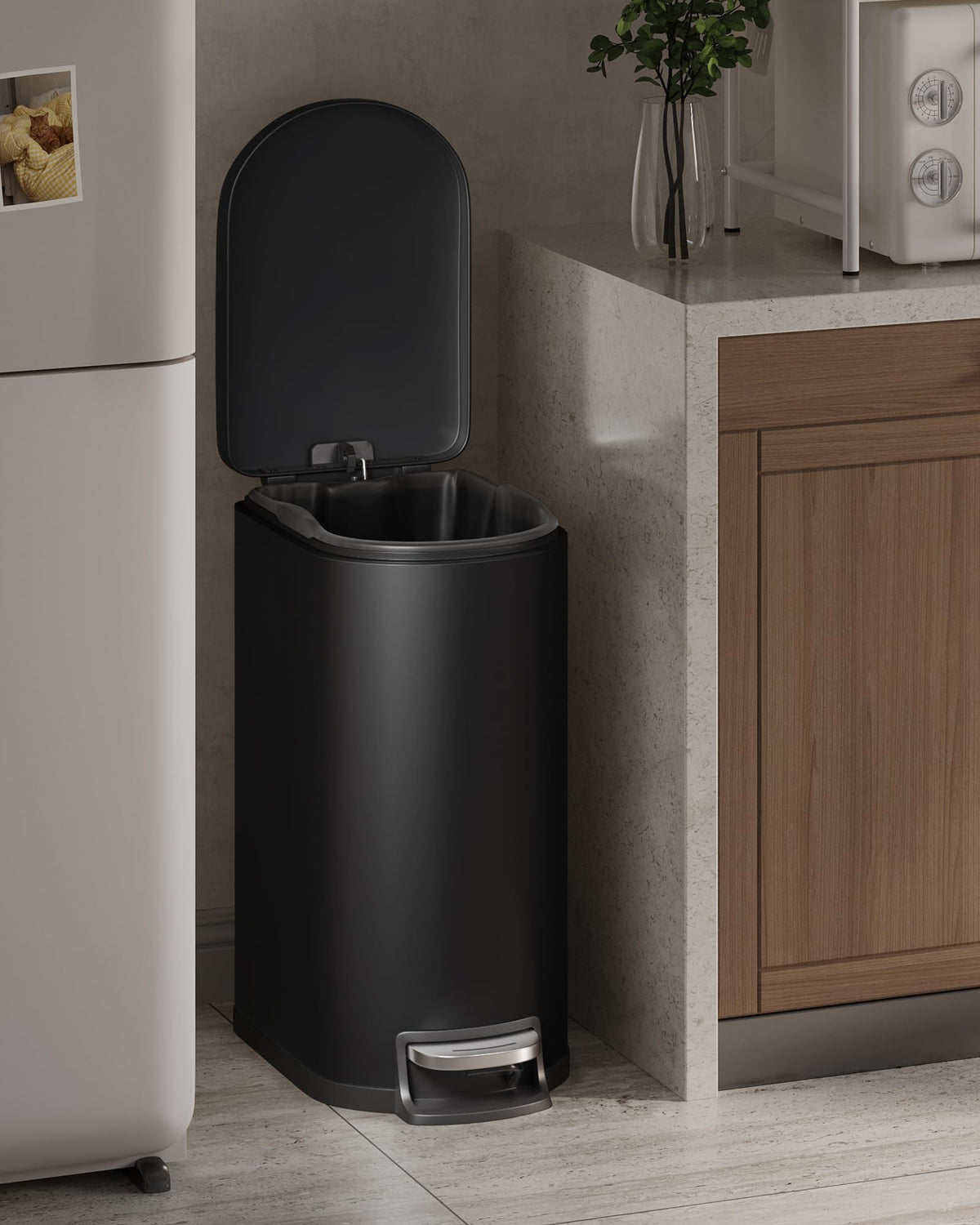 GarveeHome 50 L capacity fits regular waste without frequent emptying