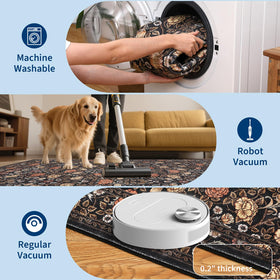 GarveeHome rug 5x7 in bedroom corner, machine washable for easy refresh.