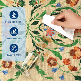GarveeHome floral rug suitable for bathrooms and laundry areas.