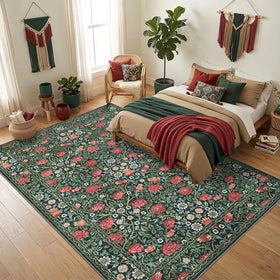 GarveeHome rug back shows TPE non-slip backing for secure placement.