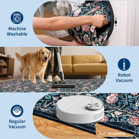 GarveeHome machine-washable rug ready for easy cleanup after spills.