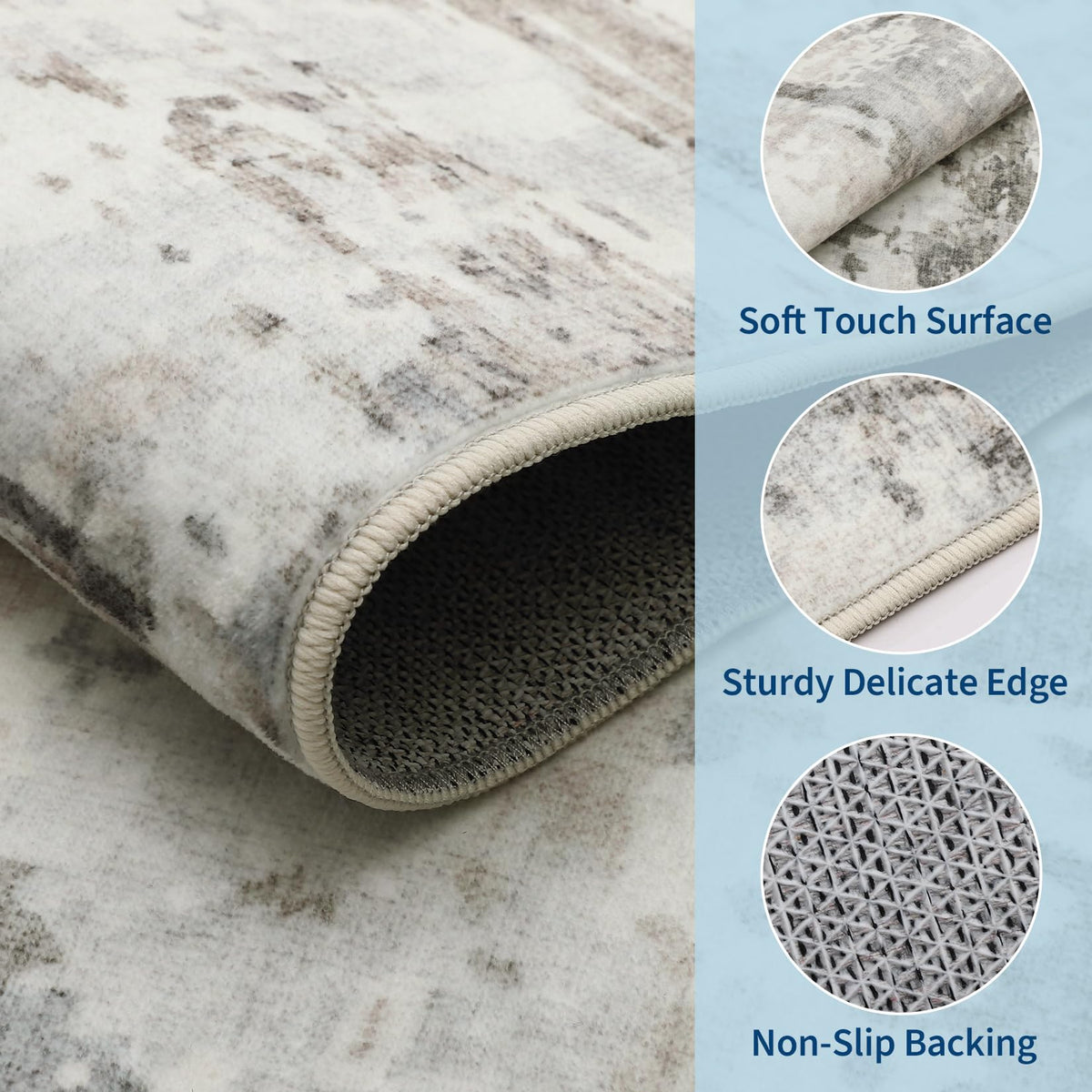 GarveeHome plush synthetic-fiber rug delivers luxurious underfoot and lasting durability