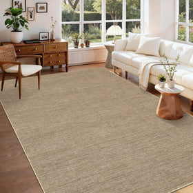 GarveeHome outdoor easy jute rug tan on porch for durable outdoor use