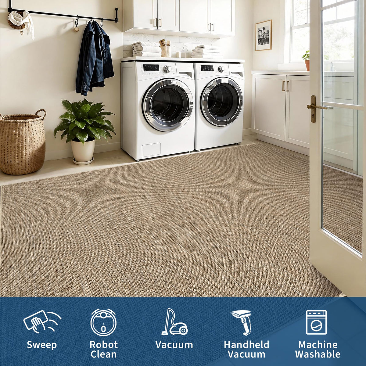 GarveeHome rug fits entryways, helping keep floors clean