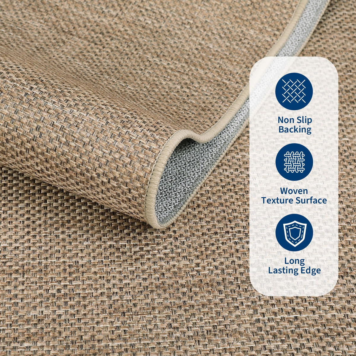 GarveeHome rug with low-pile texture resists wear