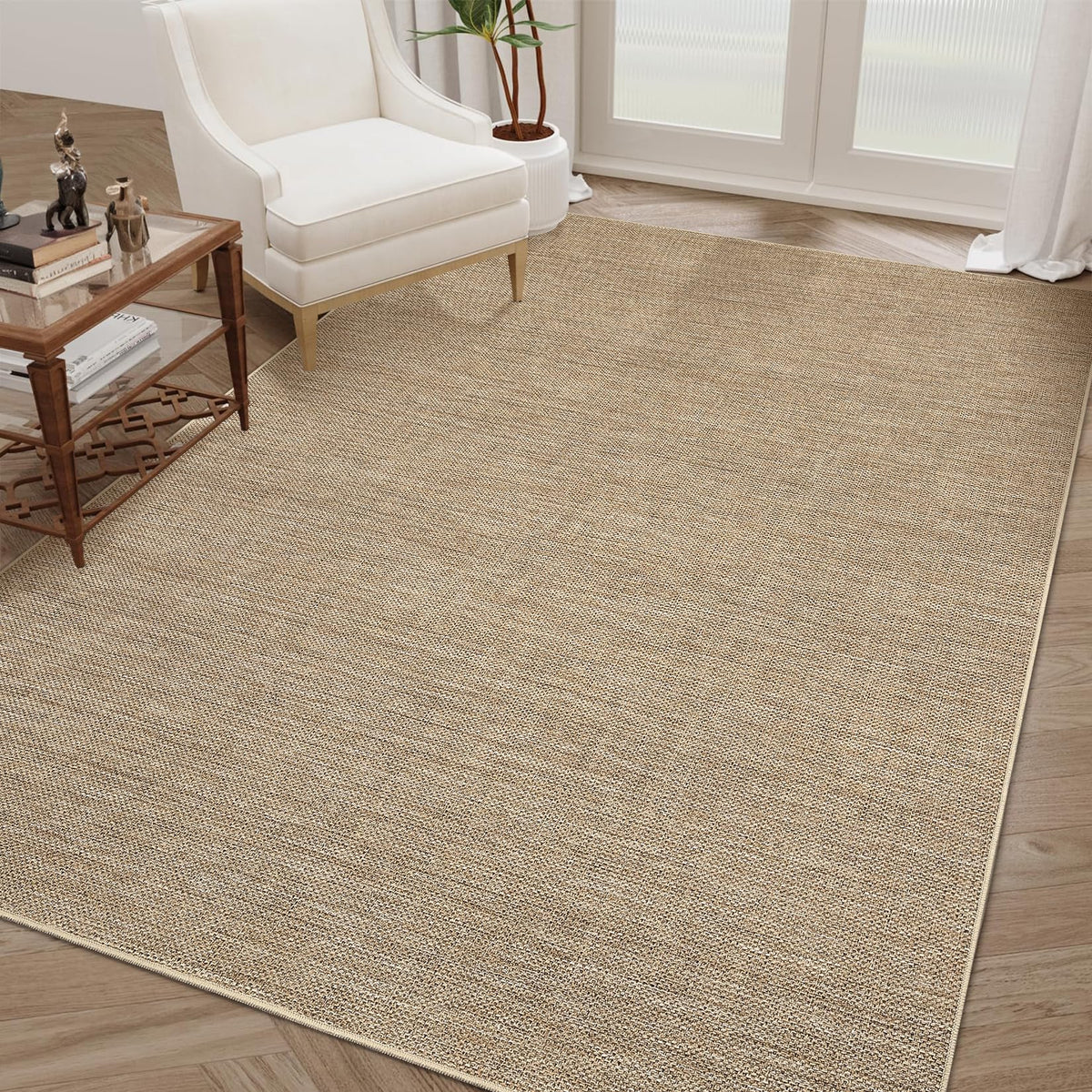 GarveeHome rug non-slip backing ensures stability on clean floors