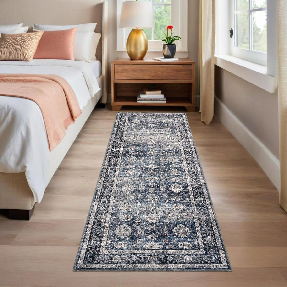 GarveeHome low-pile rug is easy to vacuum and care for