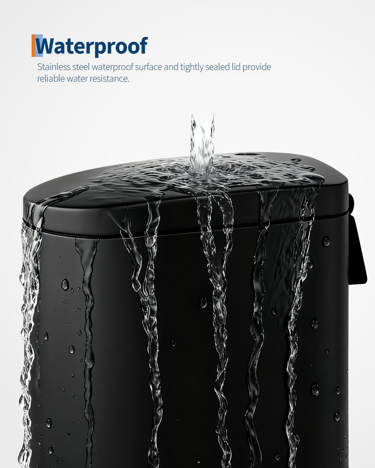GarveeHome soft-close lid provides quiet, smooth operation during waste disposal