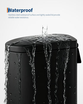GarveeHome soft-close lid provides quiet, smooth operation during waste disposal