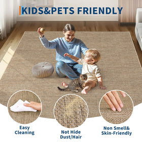 GarveeHome tan rug enhances living rooms with neutral style