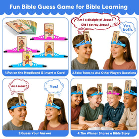 Garybank 66 Bible cards with colorful Bible characters and items