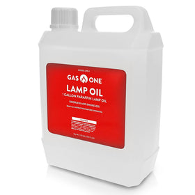 Gas One liquid paraffin lamp oil bottle clear for steady, clean burns in lamps.