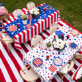 Gatherfun 4th of July cups with flag design for easy sipping