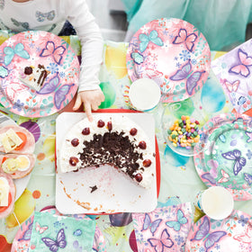 Gatherfun butterfly birthday banner brightens space for memorable photos