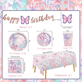 Gatherfun Butterfly dessert plates with blooms add whimsy to sweet treats