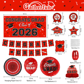 Gatherfun class of 2026 backdrop adds bold ceremony ambiance.