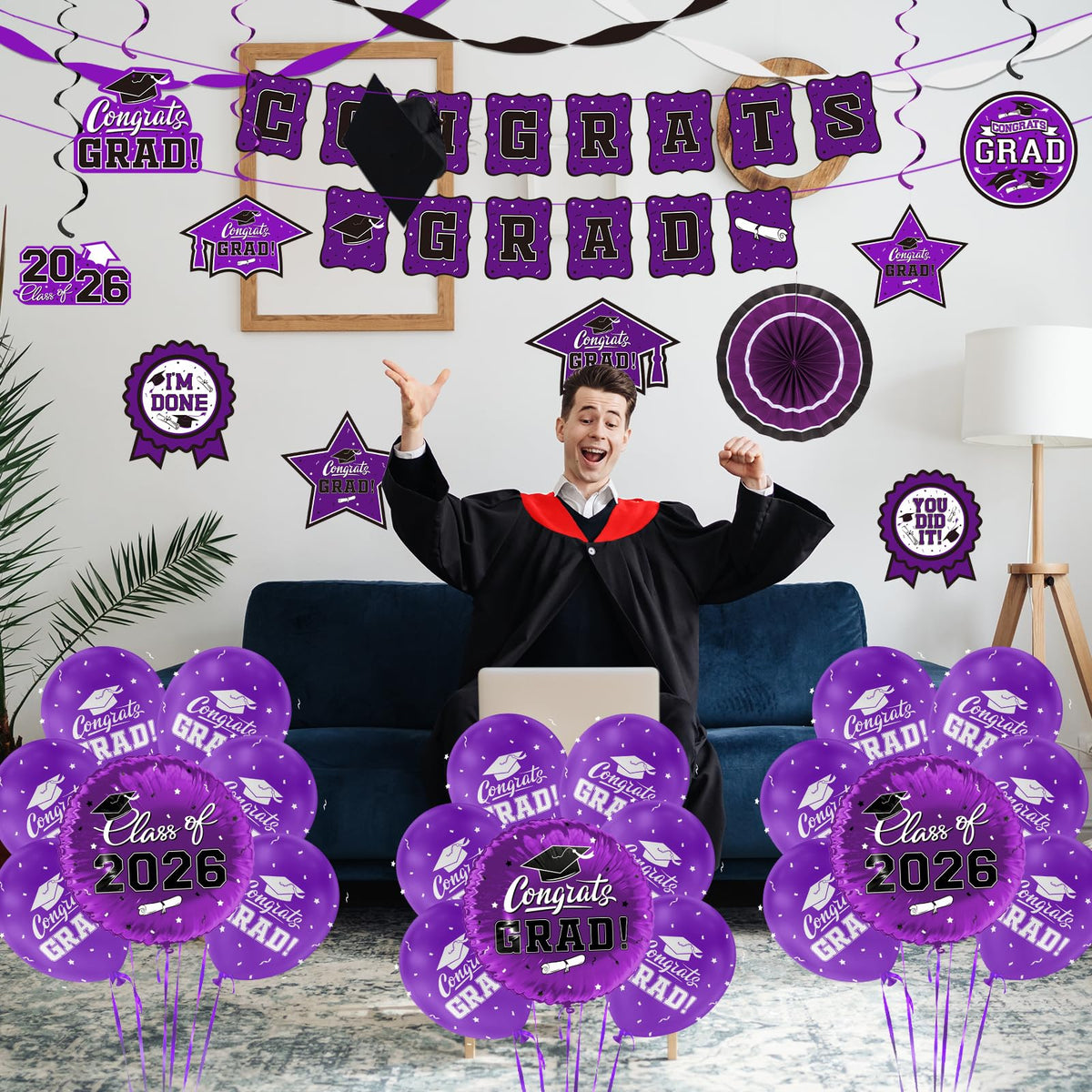 Gatherfun class of 2026 backdrop helps frame memorable grad photos