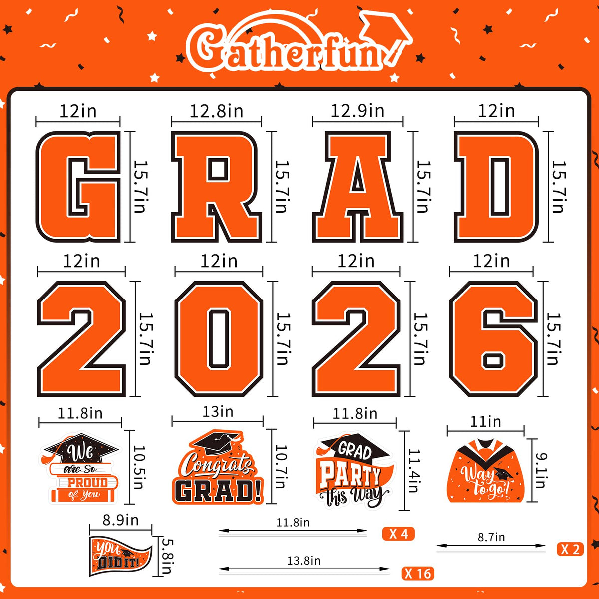 Gatherfun class-of-2026 yard sign highlights the milestone outdoors