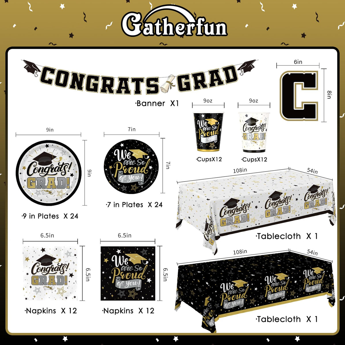 Gatherfun congrats-grad-banner highlights the slogan for photo-worthy moments